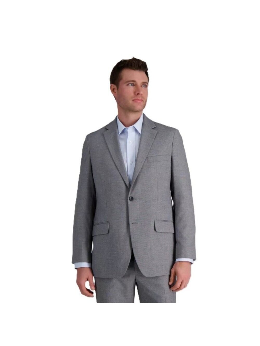 Haggar H26 Tailored Fit w/ Stretch Fabric Gray Suit Jacket - Size 38 Regular 38R